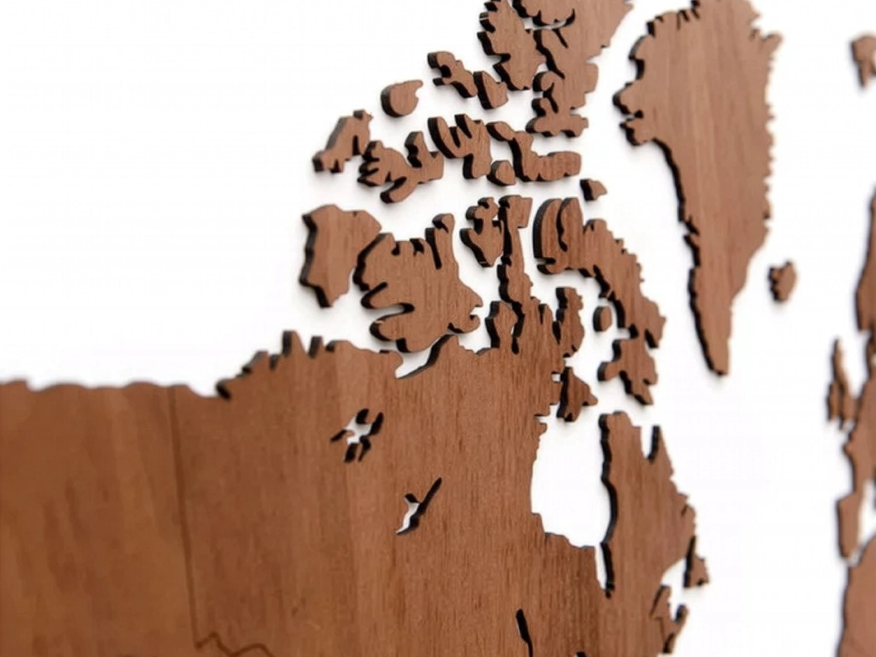 Dřevěná mapa světa Premium Timber
