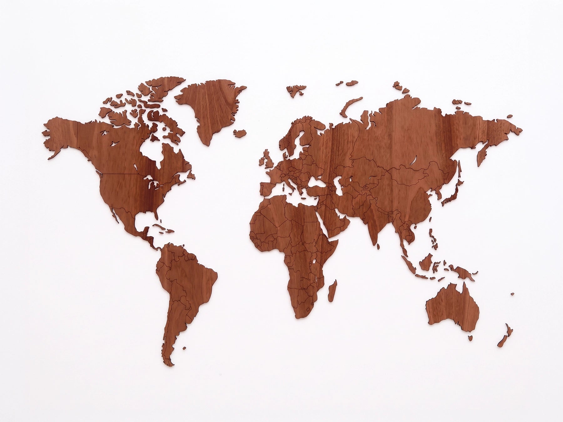 Dřevěná mapa světa Premium Timber