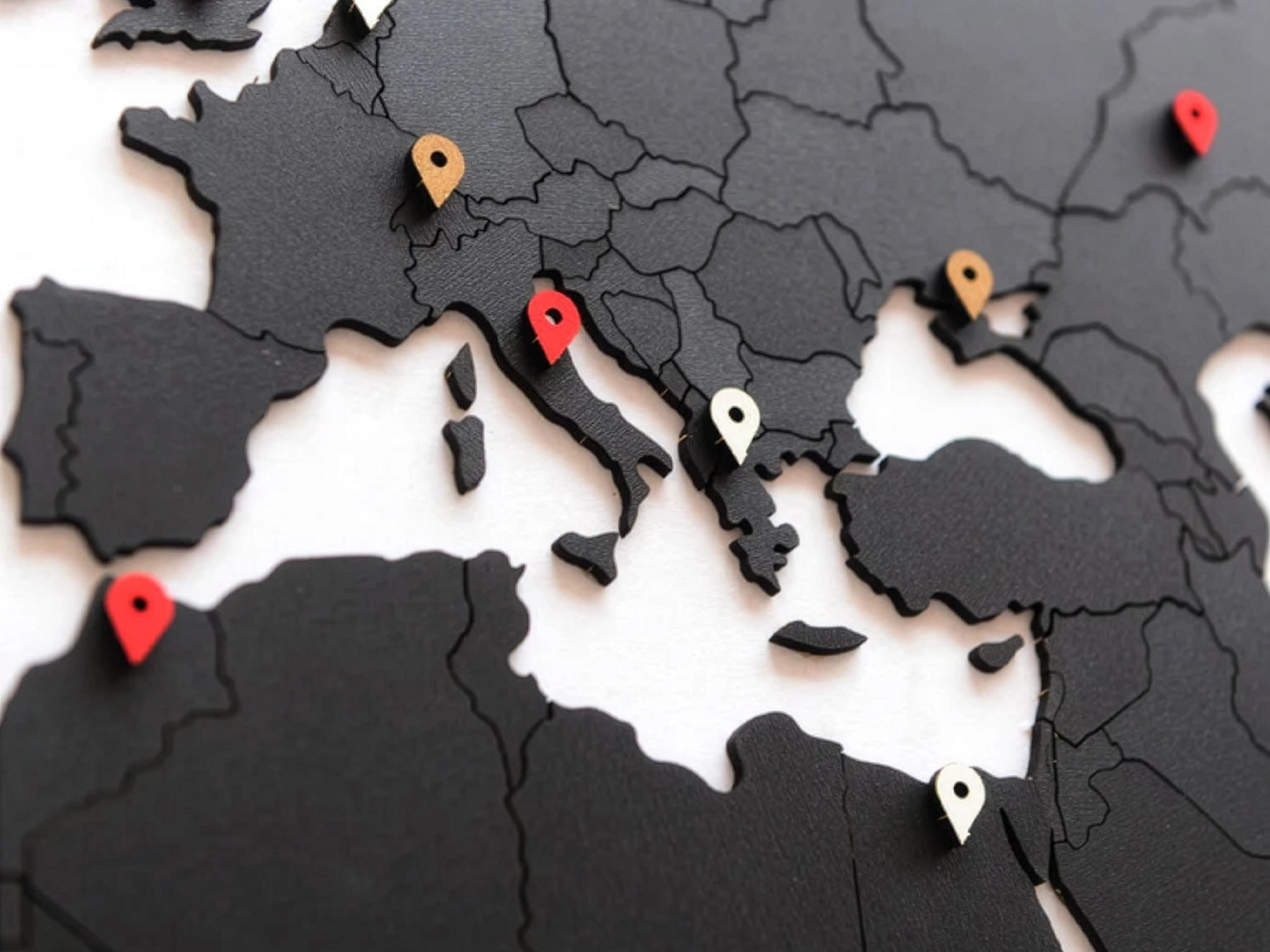 Dřevěná mapa světa True Puzzle